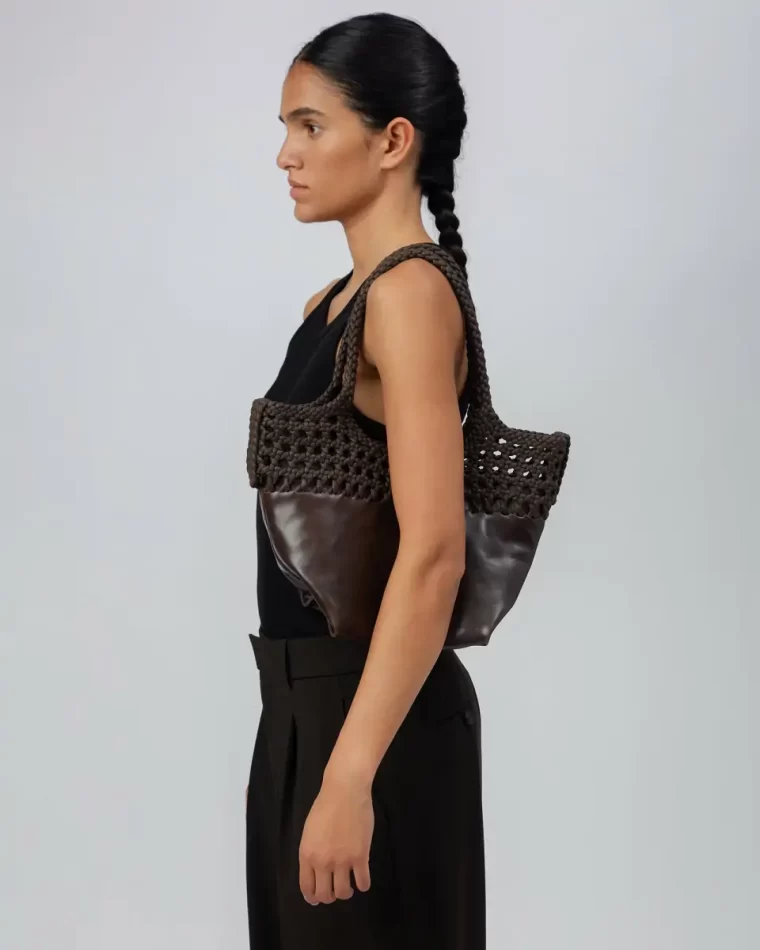 Shoulder Bags Elma - Braided Top Shoulder Bag Black Hereu Women - Image 5