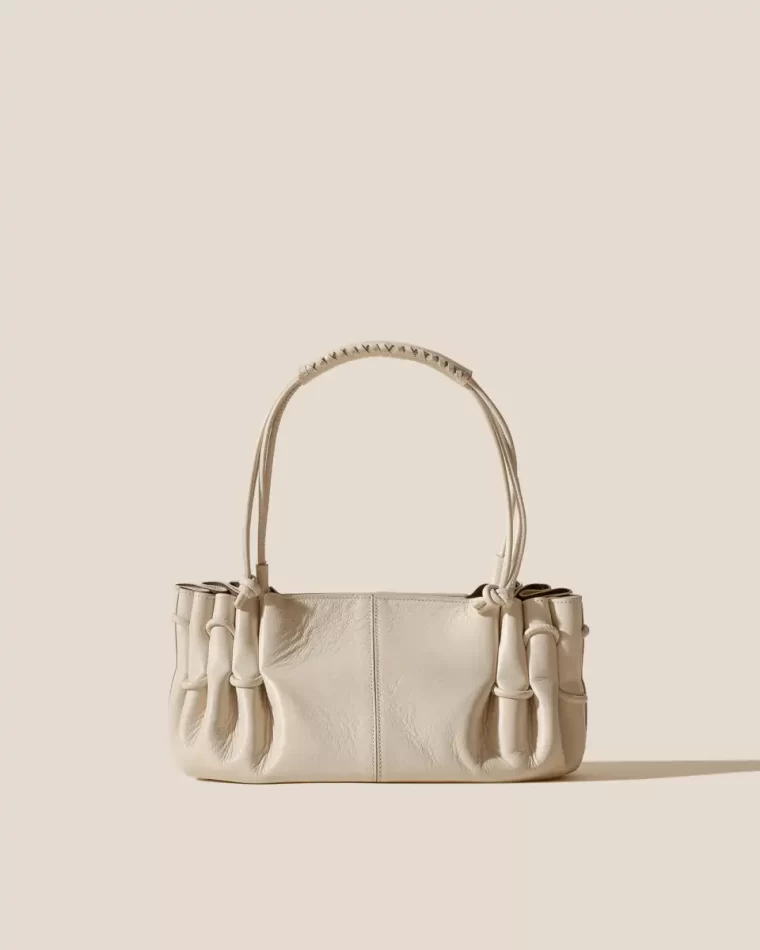 Shoulder Bags Hereu Cream Arta - Pleated Shoulder Bag Women