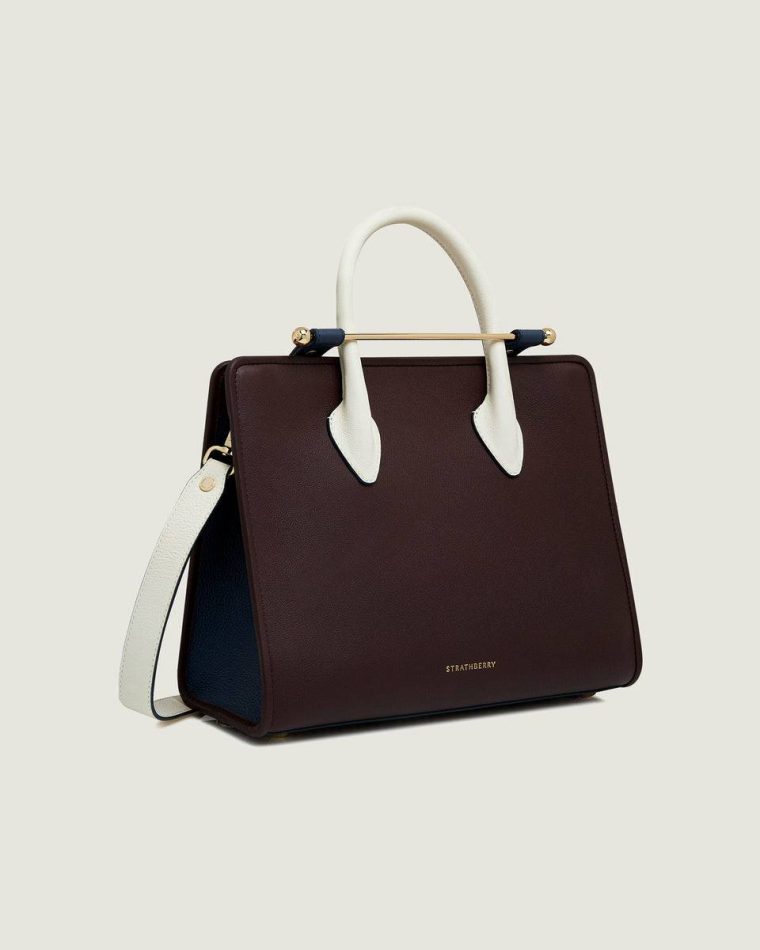 Shoulder Bags Midi Tote Burgundy/Navy/Vanilla Women Strathberry - Image 2