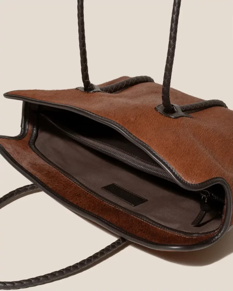 Shoulder Bags Tan/Dark Brown Women Forna Calf Hair - Leather Framed Shoulder Bag Hereu - Image 3