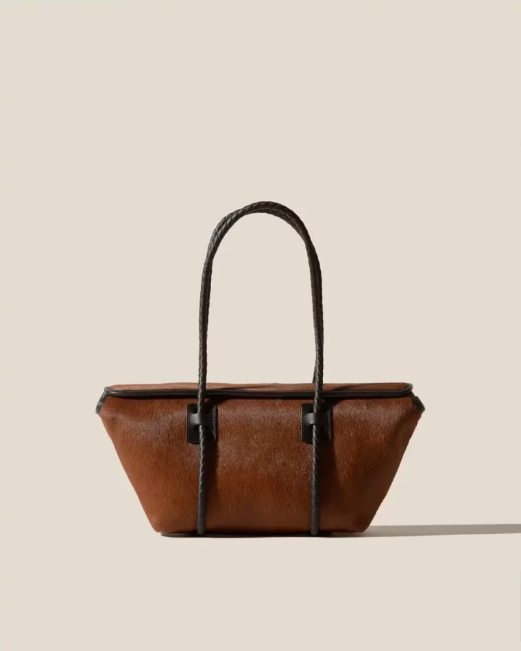 Shoulder Bags Tan/Dark Brown Women Forna Calf Hair - Leather Framed Shoulder Bag Hereu