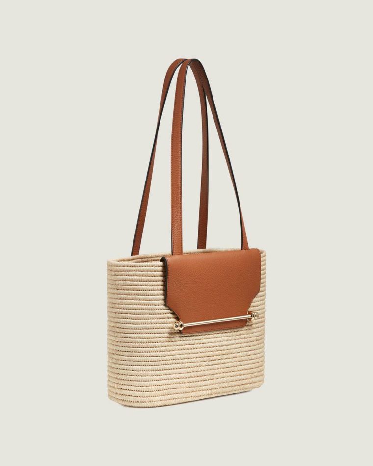 Shoulder Bags The Strathberry Basket (Small) Raffia/Leather Tan Women - Image 2