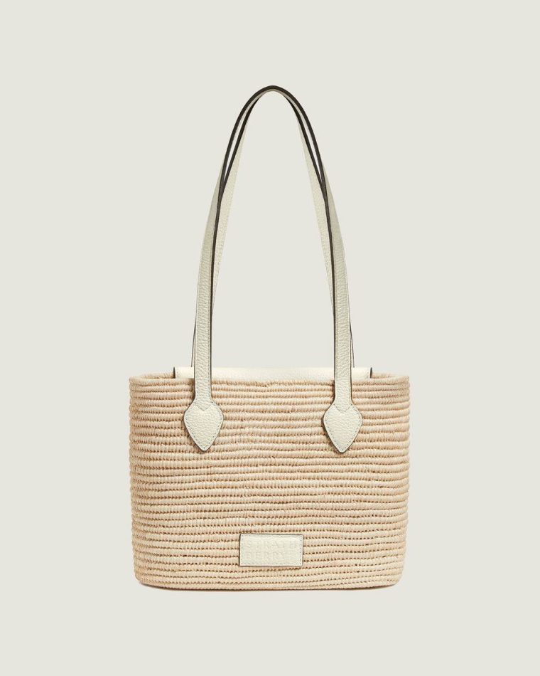 Shoulder Bags The Strathberry Basket (Small) Women Raffia/Leather Vanilla - Image 4