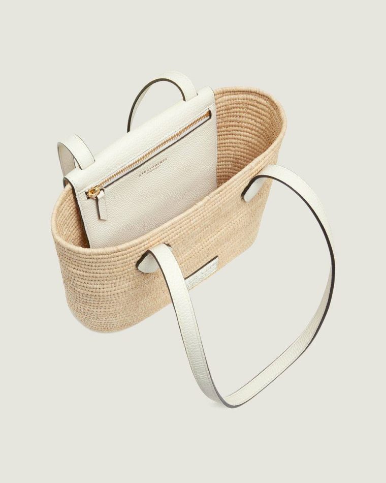 Shoulder Bags The Strathberry Basket (Small) Women Raffia/Leather Vanilla - Image 5