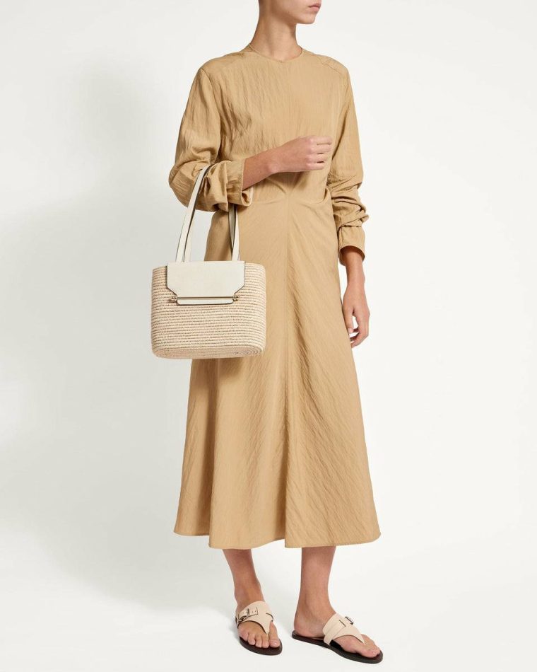 Shoulder Bags The Strathberry Basket (Small) Women Raffia/Leather Vanilla