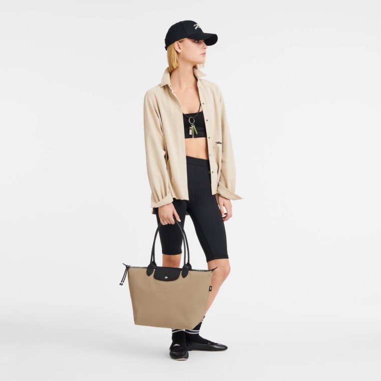 Shoulder Bags Women Clay Longchamp Le Pliage Energy L Tote Bag Clay - Recycled Canvas