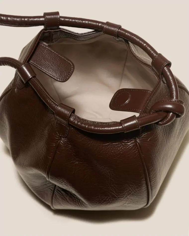 Shoulder Bags Women Hereu Dark Brown Globul Distressed - Balloon-Shaped Shoulder Bag - Image 4
