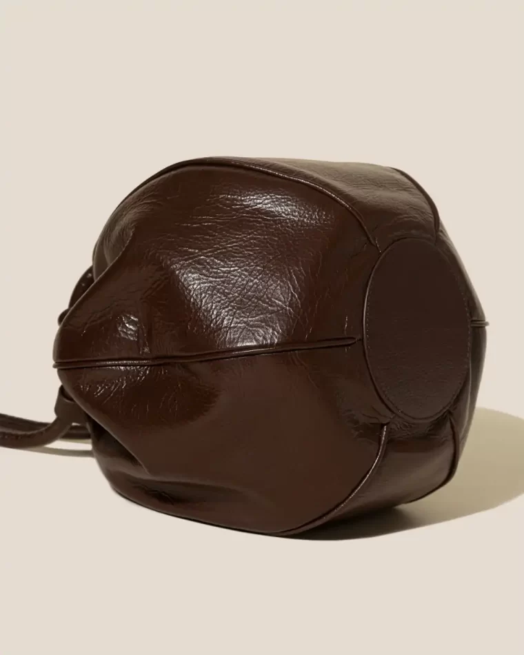 Shoulder Bags Women Hereu Dark Brown Globul Distressed - Balloon-Shaped Shoulder Bag - Image 5