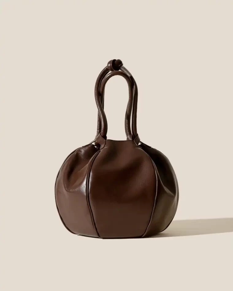 Shoulder Bags Women Hereu Dark Brown Globul Distressed - Balloon-Shaped Shoulder Bag