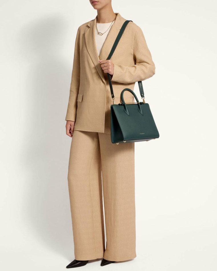 Shoulder Bags Women Strathberry Midi Tote Bottle Green