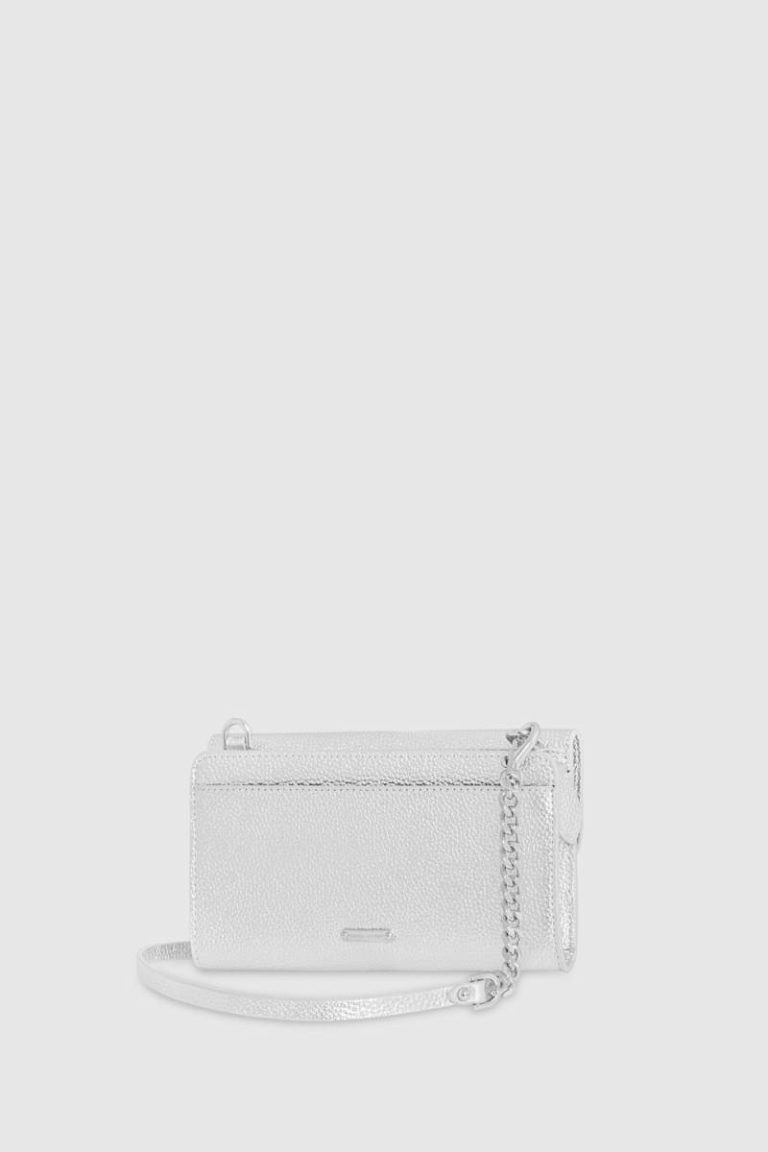Silver Women Rebecca Minkoff Wallet Megan Wallet On Chain - Image 2