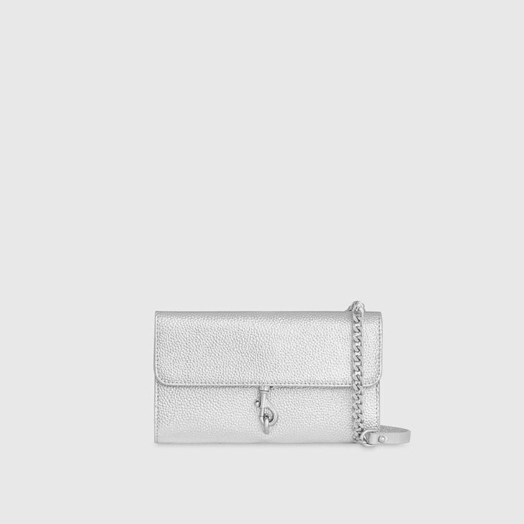 Silver Women Rebecca Minkoff Wallet Megan Wallet On Chain - Image 4