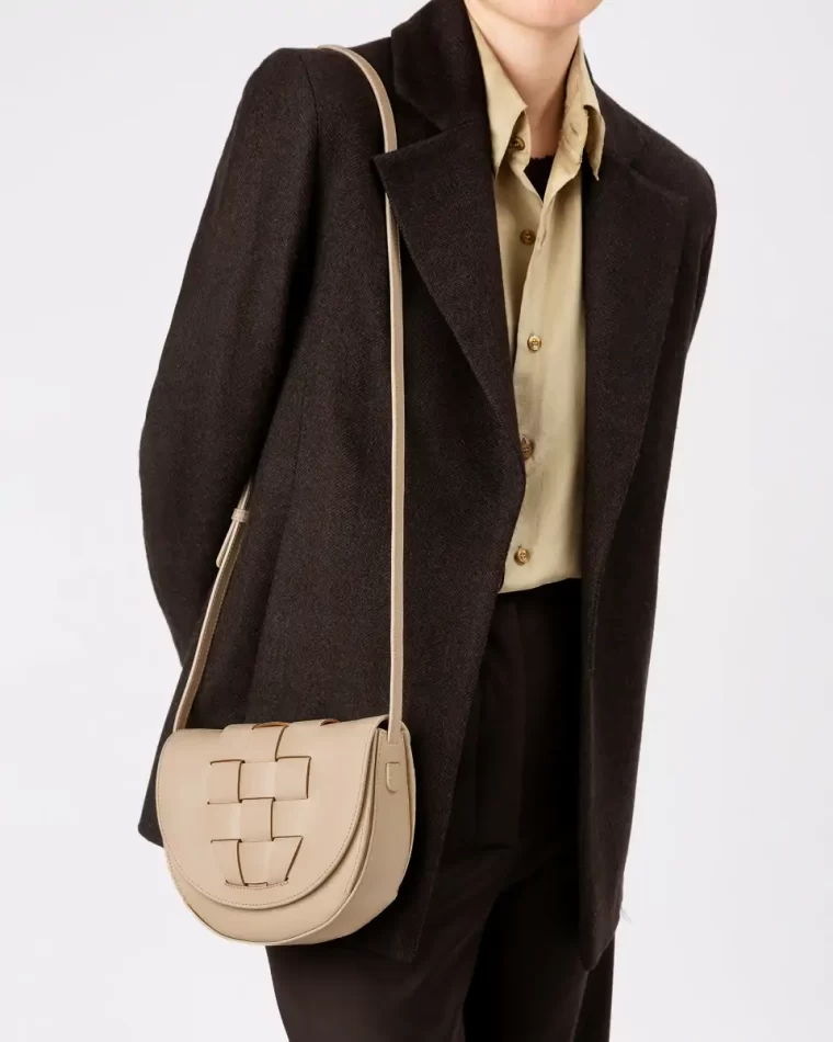 Sinia - Satchel Interwoven Front Detail Bag Hereu Dark Brown Women Crossbody Bags - Image 5