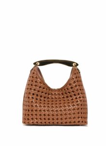 Small Boomerang Woven Leather Cognac Boomerang Elleme Cognac Women