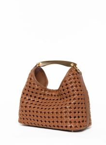 Small Boomerang Woven Leather Cognac Boomerang Elleme Cognac Women - Image 3