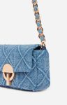 Small Denim Moon Bag 100% Cotton Women Blue Crossbody Bags Vanessa Bruno - Image 5