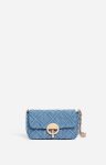 Small Denim Moon Bag 100% Cotton Women Blue Crossbody Bags Vanessa Bruno