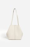 Small Leather Daily Tote 100% Cowhide Leather Shoulder Bags Women Vanessa Bruno Ivory - Image 4