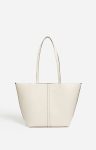 Small Leather Daily Tote 100% Cowhide Leather Shoulder Bags Women Vanessa Bruno Ivory