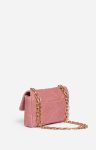 Small Linen Moon Bag 100% Linen Women Vanessa Bruno Quilted Bags Garnet - Image 3