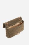 Small Linen Moon Bag Made In Italy Women Vanessa Bruno Khaki Quilted Bags - Image 2