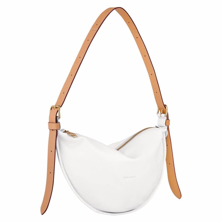 Smoothie M Crossbody Bag White - Leather Longchamp Leather Bags Women White - Image 3