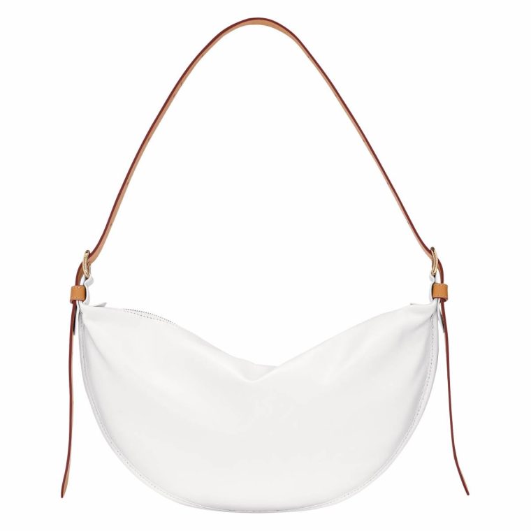 Smoothie M Crossbody Bag White - Leather Longchamp Leather Bags Women White - Image 4