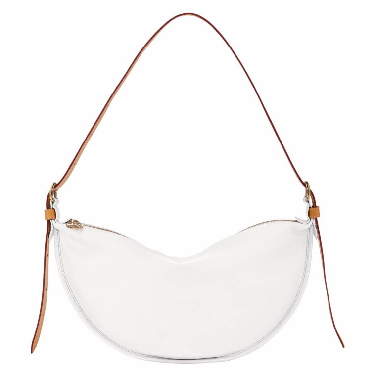 Smoothie M Crossbody Bag White - Leather Longchamp Leather Bags Women White