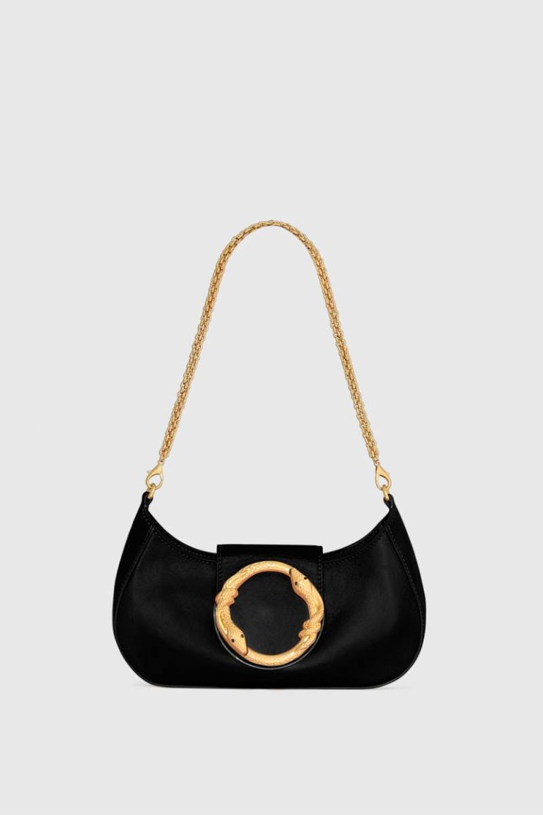 Snake Ring Shoulder Shoulder Bag Black Women Rebecca Minkoff
