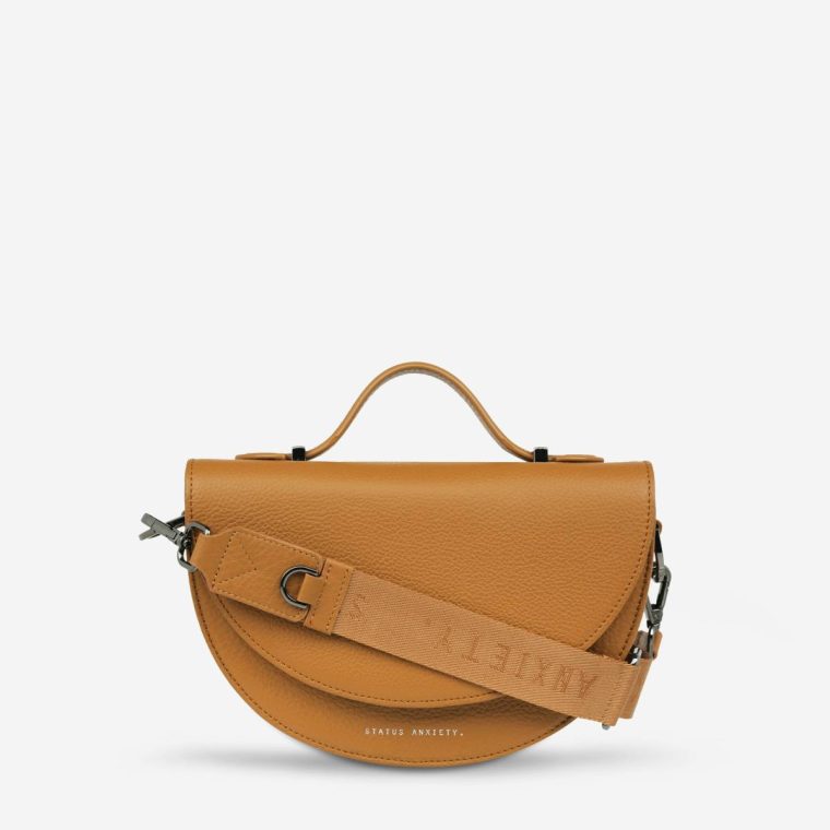Status Anxiety All Nighter Bag With Webbed Strap - Tan Women Tan Crossbody - Image 2