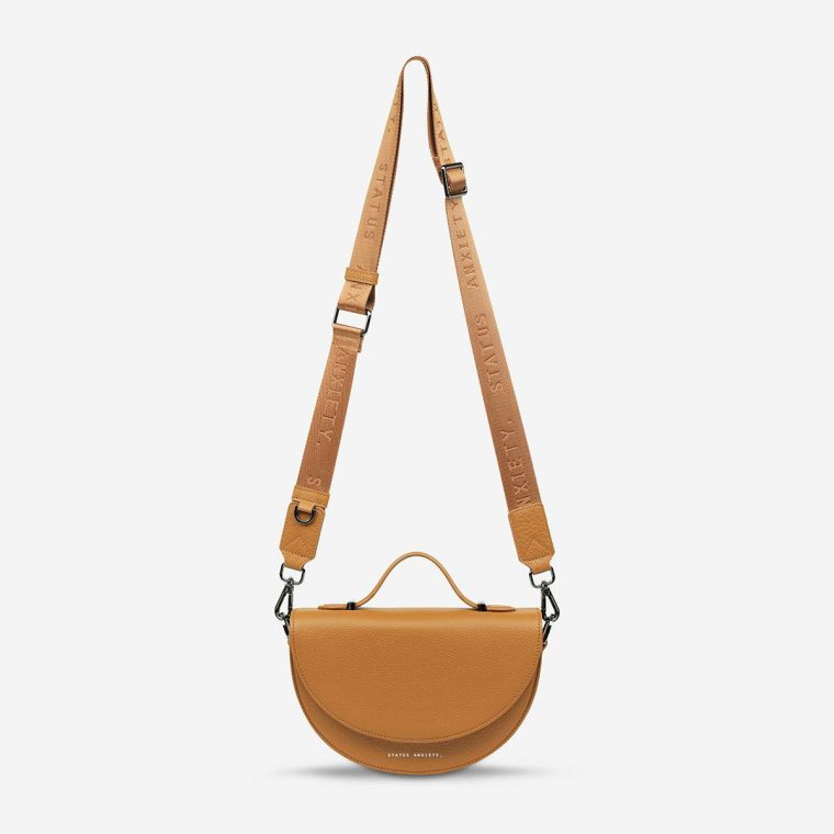 Status Anxiety All Nighter Bag With Webbed Strap - Tan Women Tan Crossbody