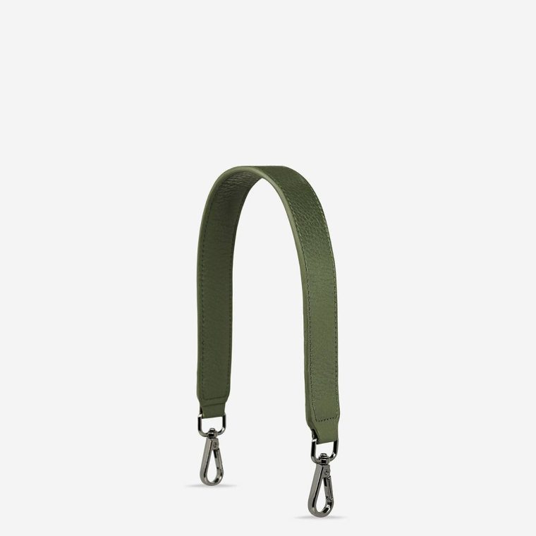 Status Anxiety Bag Straps Leather Strap Short - Khaki Women Khaki