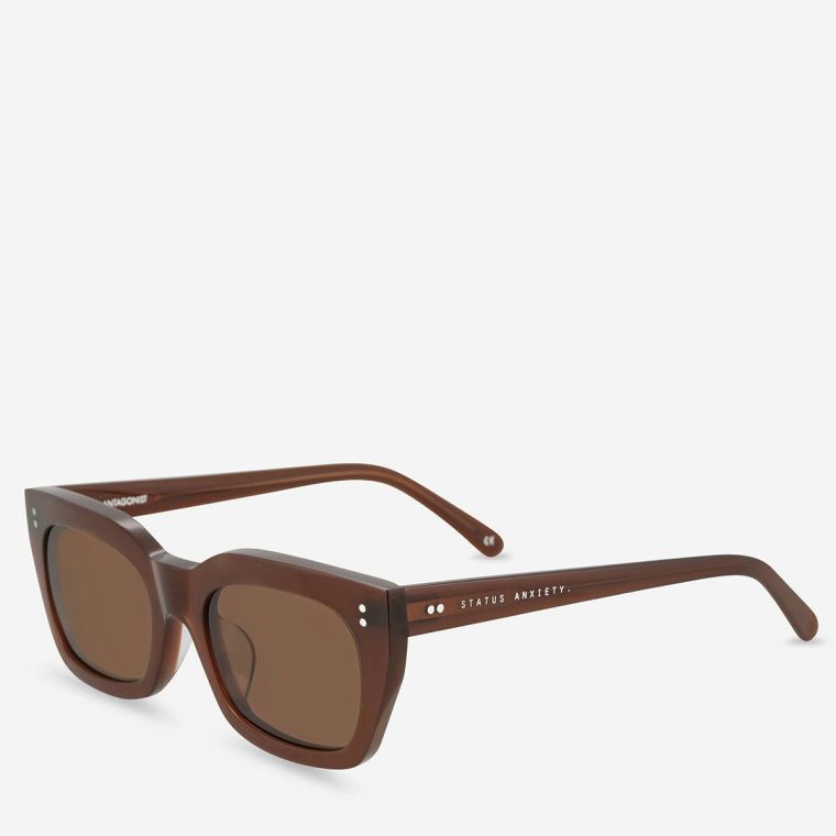 Status Anxiety Brown Antagonist Sunglasses - Brown Women Sunglasses - Image 2