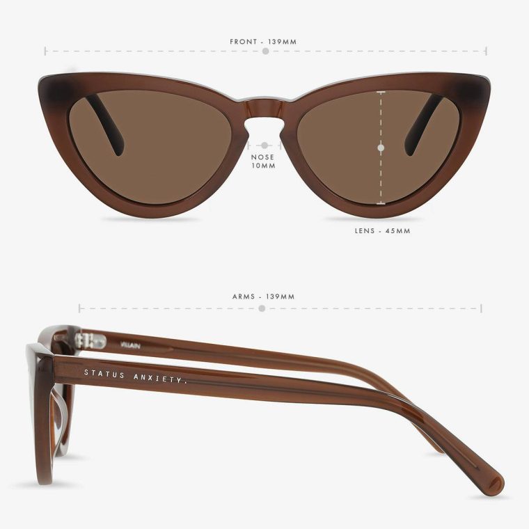 Status Anxiety Brown Women Villain Sunglasses - Brown Sunglasses - Image 5