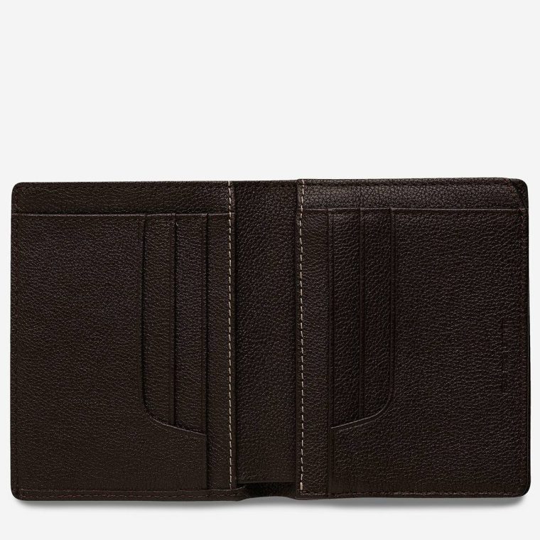 Status Anxiety Chocolate Bi-Fold Men Nathaniel Wallet - Chocolate - Image 3