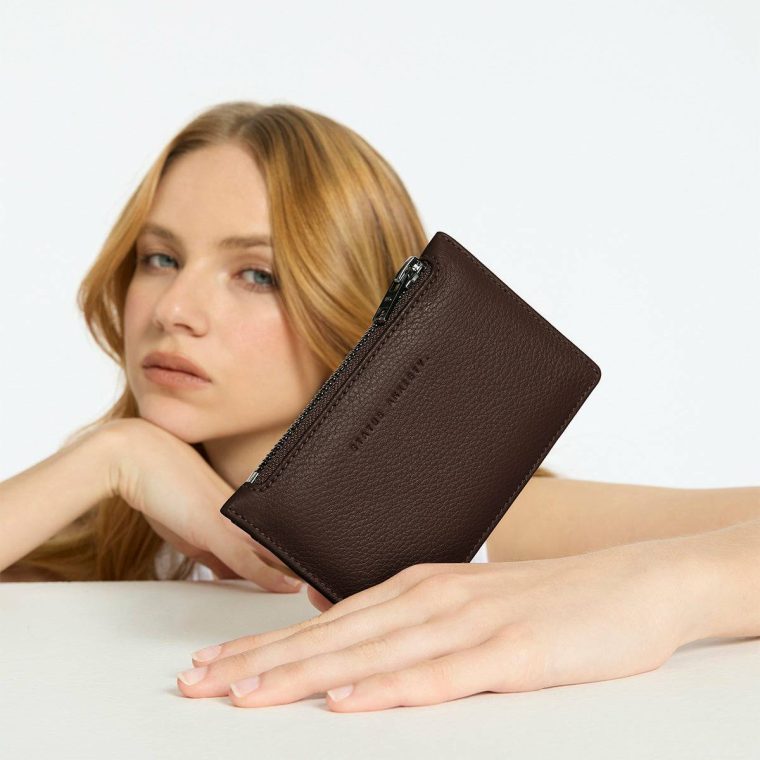 Status Anxiety Cocoa Extra Small Women Avoiding Things Wallet - Cocoa - Image 4