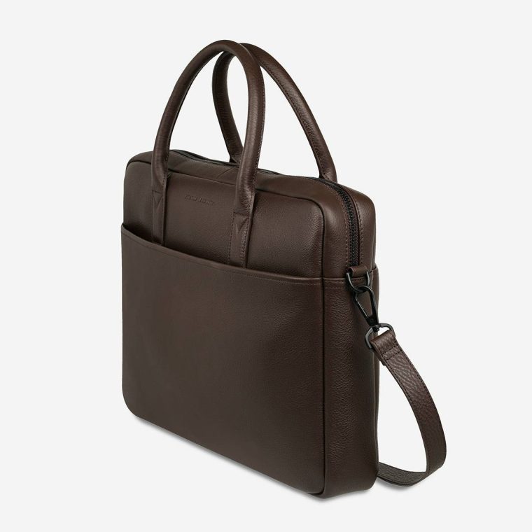 Status Anxiety Men Cocoa Risking All Bag - Cocoa Satchel Bags - Image 2