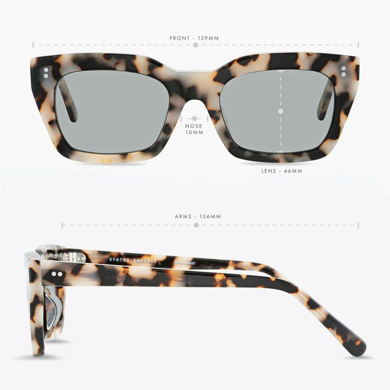 Status Anxiety Sunglasses Antagonist Sunglasses - White Tort Women White Tort - Image 5