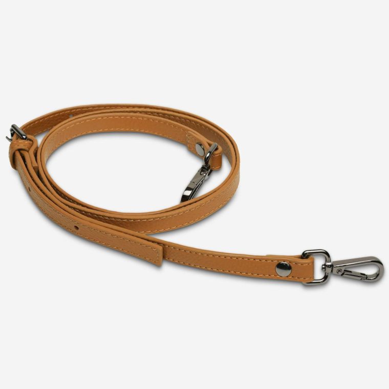 Status Anxiety Tan Leather Strap Thin - Tan Bag Straps Women - Image 2