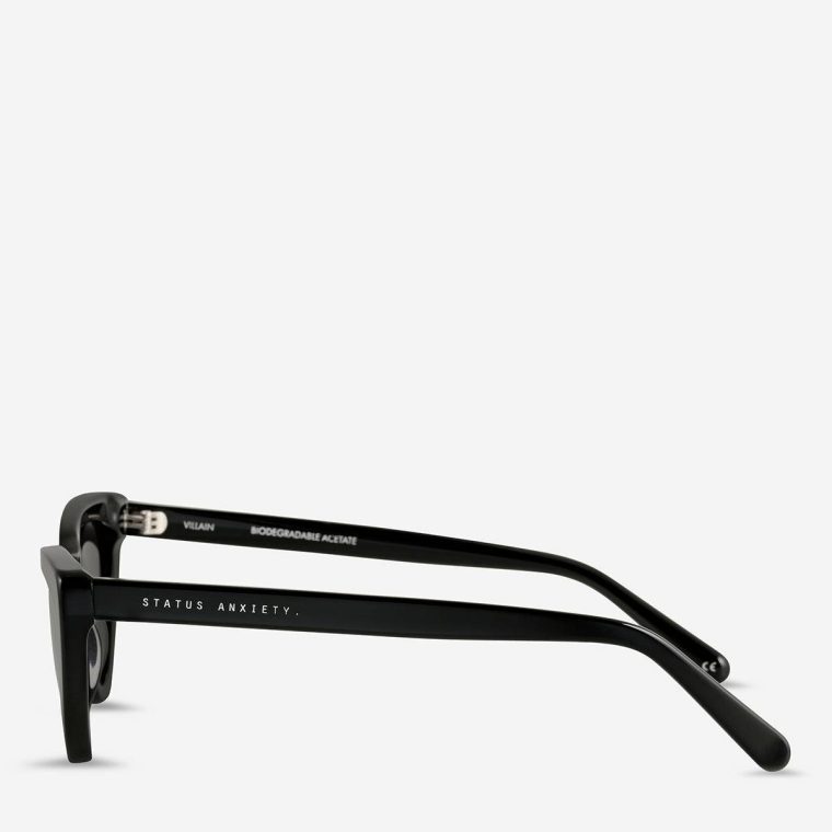 Status Anxiety Villain Sunglasses - Black Sunglasses Women Black - Image 3