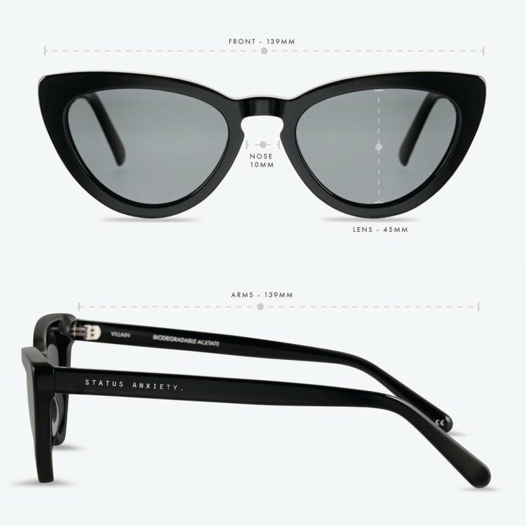 Status Anxiety Villain Sunglasses - Black Sunglasses Women Black - Image 5