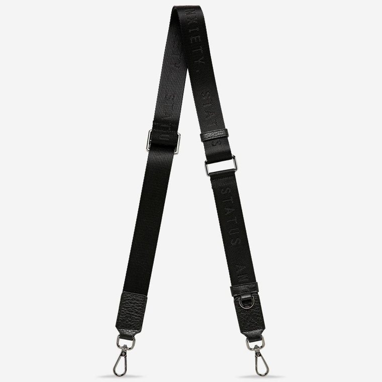 Status Anxiety Web Strap Thin - Black Bag Straps Women Black