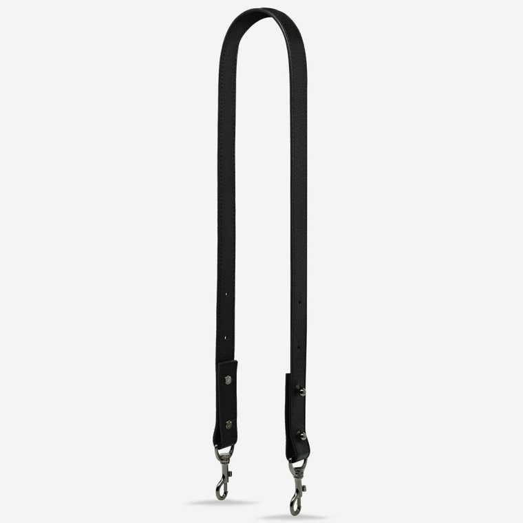 Status Anxiety Women Bag Straps Black Leather Strap Medium - Black