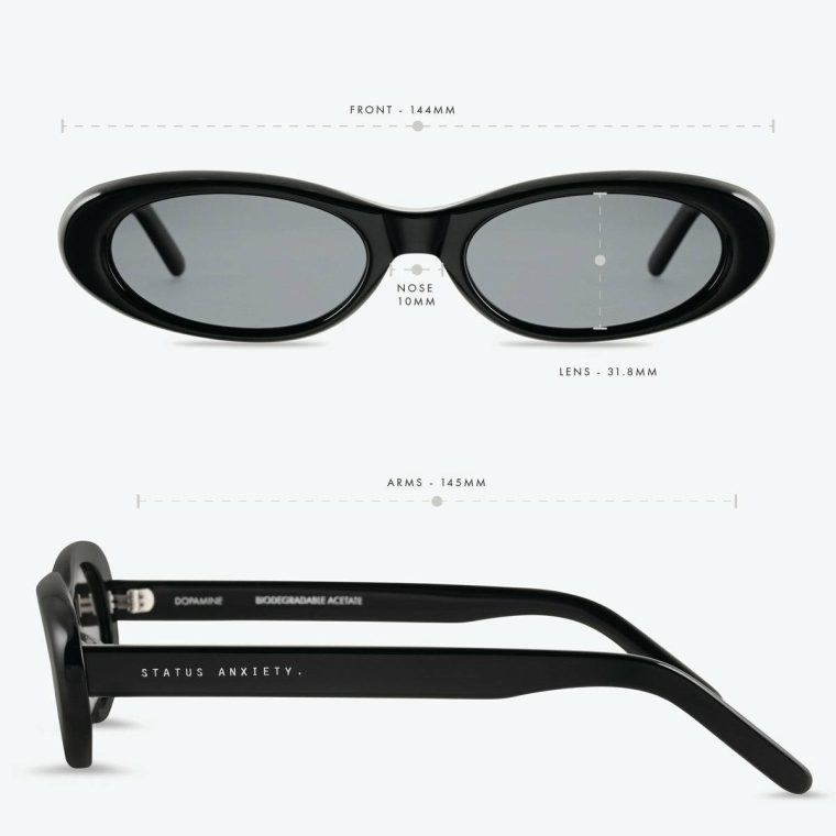 Status Anxiety Women Black Dopamine Sunglasses - Black Sunglasses - Image 5