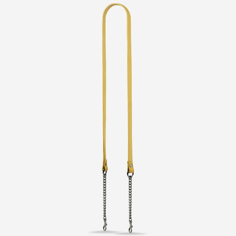 Status Anxiety Women Leather Strap With Chain - Buttermilk Bag Straps Buttermilk