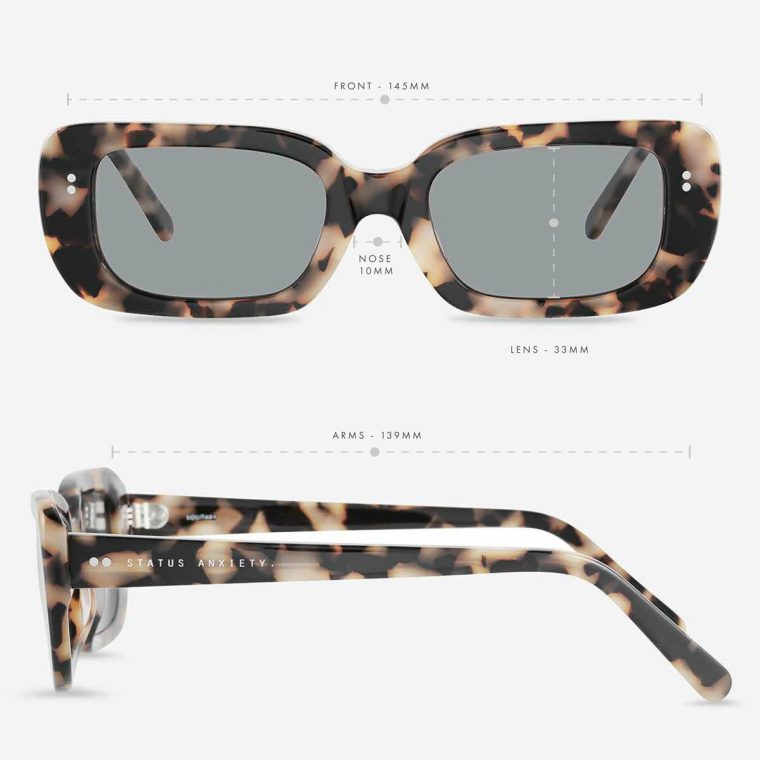 Status Anxiety Women Solitary Sunglasses - White Tort Sunglasses White Tort - Image 5