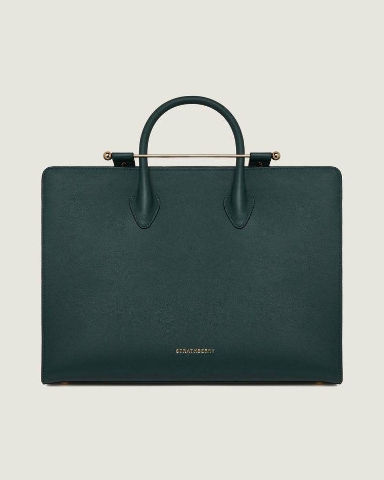 Strathberry Bottle Green Shoulder Bags Tote Women - Image 3