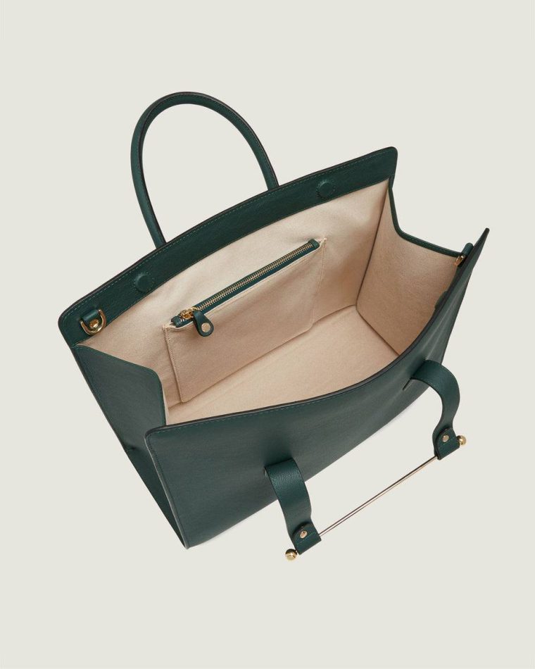 Strathberry Bottle Green Shoulder Bags Tote Women - Image 5