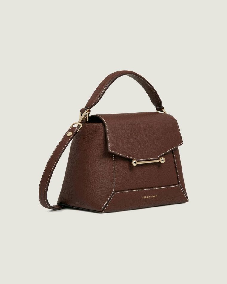Strathberry Chocolate With Vanilla Stitch Women Mosaic Bag Crossbody Bags - Image 2