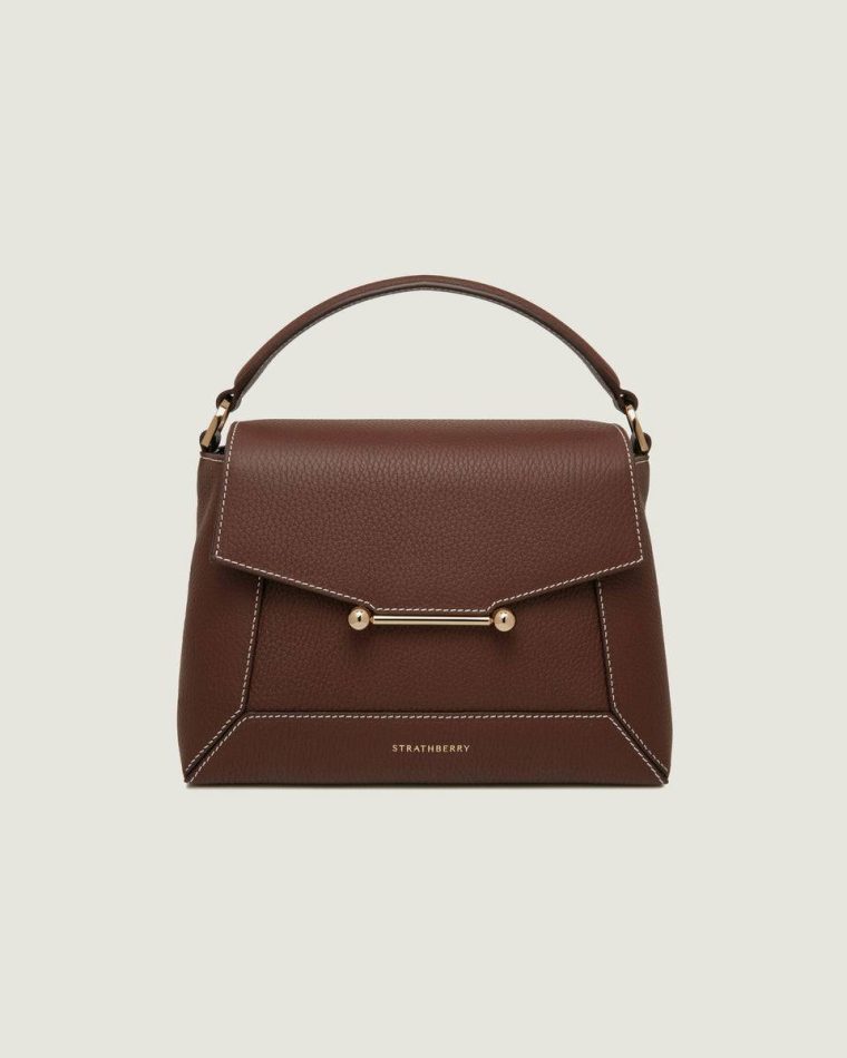 Strathberry Chocolate With Vanilla Stitch Women Mosaic Bag Crossbody Bags - Image 3